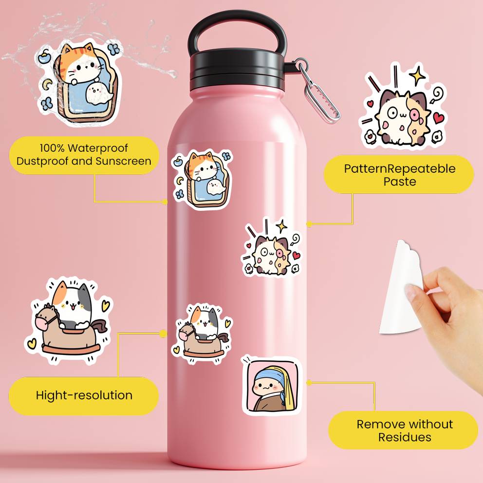 35pcs Cute Cute Stickers Playful Animals Stationery Stickers DIY Stickers For DIY Phone Laptop Scrapbook Bike Notebook Luggage