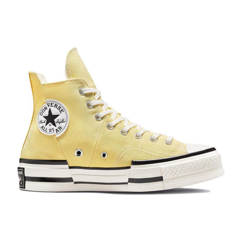 Converse Chuck 70 Plus Chuck Taylor All Star Plus Trend Deconstruction Style High Top Canvas Unisex Pale Yellow