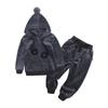 Kids Boy Girl Hoodies Velvet Suit Clothes Solid Loosen Sweatshirt Pants Spring Autumn Set Toddler Children Sports Outfits