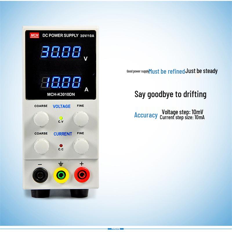 30V 5A/10A Adjustable DC Power Supply with Digital Display and Ammeter