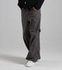 Beoteunseoul Multi-Pocket Wide Strap Cotton Pants (Dark Gray)