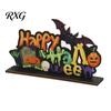 Spooky Theme Table Ornaments Halloween Wooden for Tabletop Decorations, Stable Base Three Dimensional Centerpiece Home Party And Haunted House