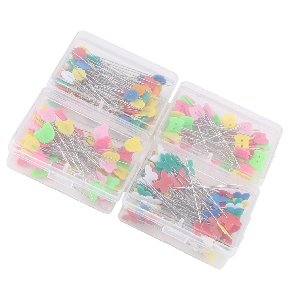 300 Pcs  Flower Button Head Pins DIY Quilting Tool Sewing Accessories