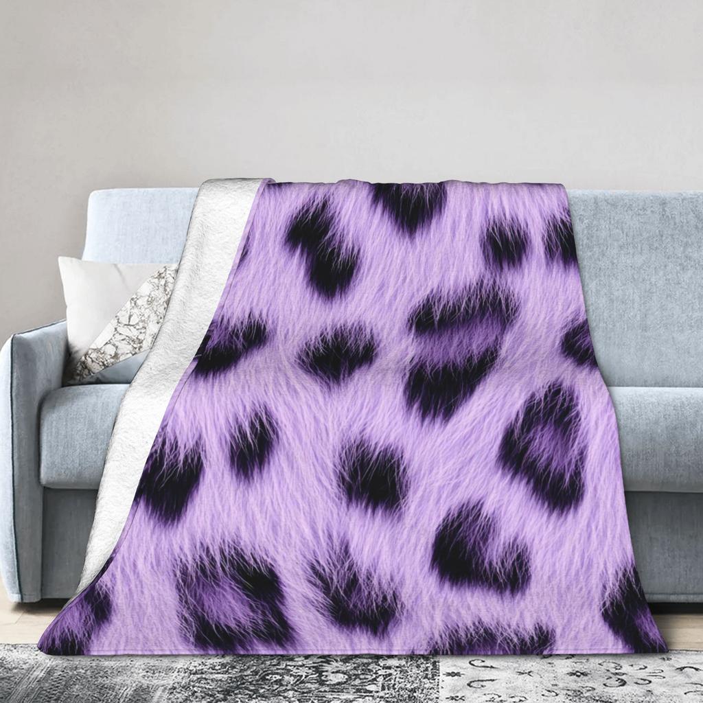 Leopard Texture Blanket Quality Soft  Throw Blanket Autumn Girls Boys Couch Chair Fluffy Bedspread