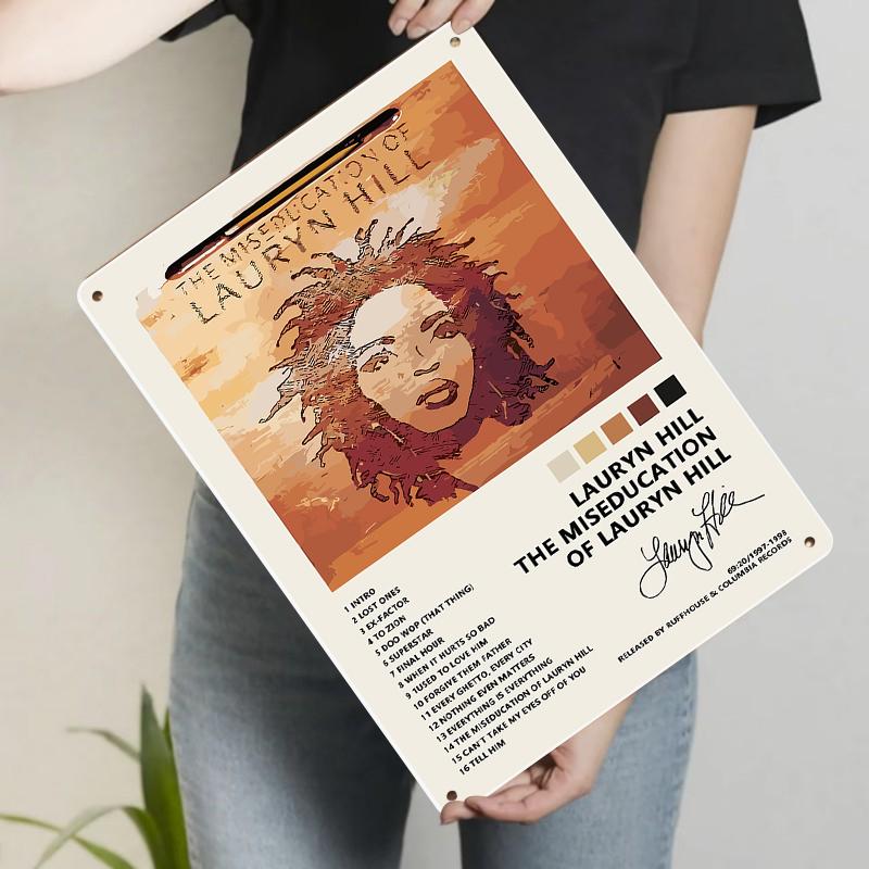 

Lauryn Hill The Miseducation Album Cover Custom Metal Wall Art Decorative Poster Print 20x30cm（7.8x11.8inch）