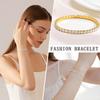 Bracciale Tennis in Zirconia Cubica da Donna, Catena da Mano Elastica in Acciaio Inossidabile Colore Oro Rosa, Maglia Minimalista Gioielli all'Ingrosso