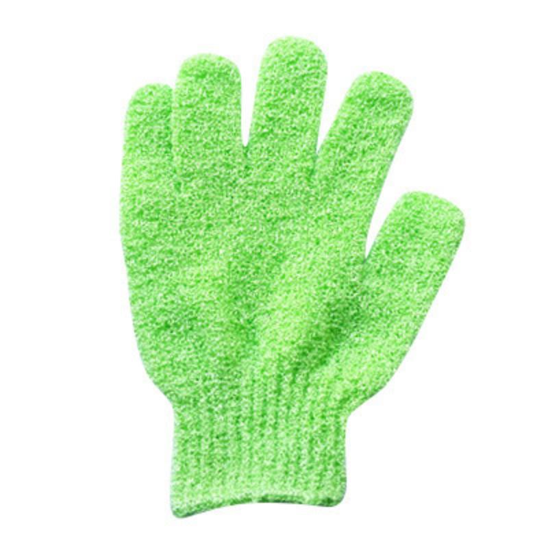 2Pcs 2-in-1 Exfoliating Bath Gloves Massage Peeling Shower Scrub Mitts for Full Body Skin Smoothing Care