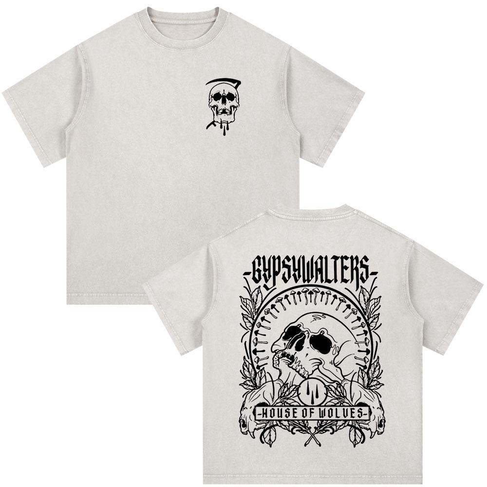 Forward Observations Group Skeleton Vintage Washed Tshirt Men Women Clothing Fashion Retro Oversized Casual T Shirt Streetwear