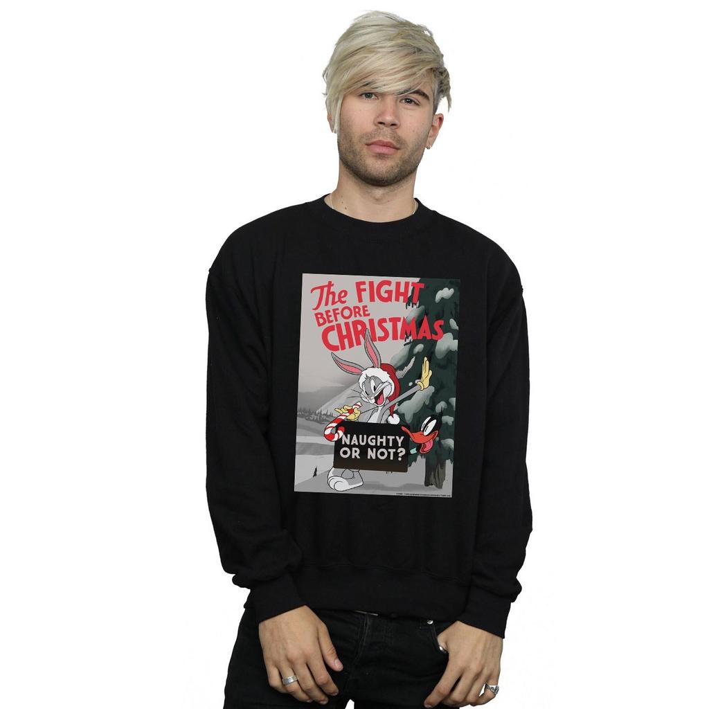 Looney Tunes Mens The Fight Before Christmas Sweatshirt