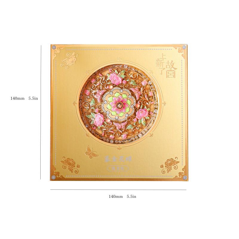 Portable Handheld Metal Mirror With Gilded Floral Butterfly Relief Design Retro Style Travel Makeup Women
