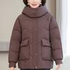 Plus Size XL-6XL Middle Age Women's Short Down Jackets Winter Parkas Hooded Elegant Loose Thick Warm Down Coats Woman Outerwears