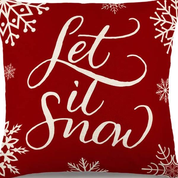 Christmas Cartoon Pillow Cover, Santa Claus, Reindeer, Snowman, Cute Pillowcase, Home Celebration, Red Creative Gift