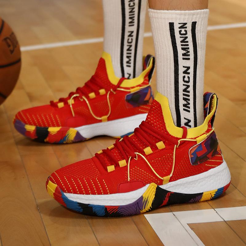35-46 Teen Adult Large Shock Absorbent Anti Slip Wear Resistant Breathable Outdoor Basketball Shoes Casual Sports Shoes