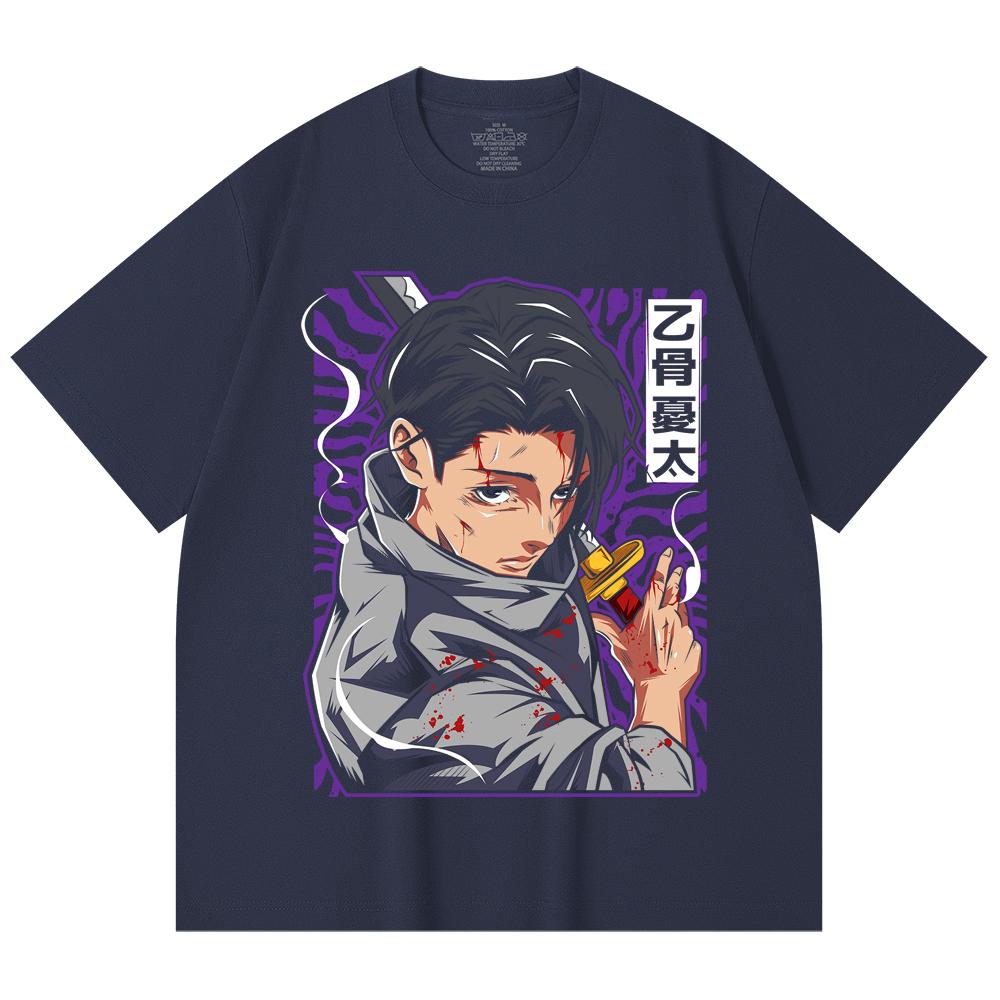 230 Gsm 100% Cotton Jujutsu Kaisen V53 Yuta Print Unisex Heavy Cotton T Shirt