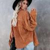 2026 Spring/Autumn Women's Oversized Loose Corduroy Shirt - European and American Style