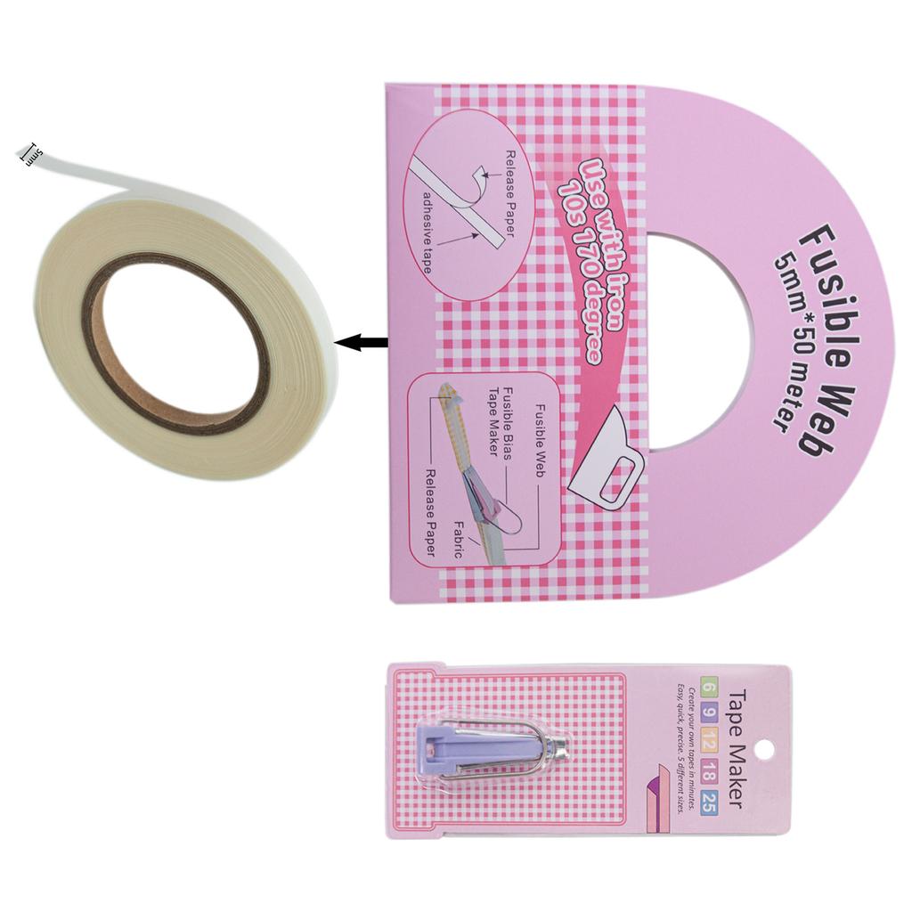 Fusible Bias Tape Maker and Iron On Bias Binding Tape For Creative Sewing Dressmaking 1.64ft Long Fusible Bias Tape