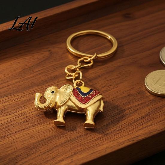 Animal Decorative Accessory Zinc Alloy Elephant Keychain Car Key Ring Holder Lightweight Keychain Pendant Handbags Backpacks Charm for Men