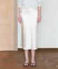 TTUDEMENT Satin Long Skirt Cream