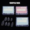 100Pcs/Box Matte Fake Nails No Polishing Press On False Nails Medium Short Design High Matt Soft Gel Nail Tips For Extension