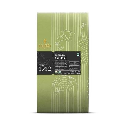 LUXMI Estates Garo Hills Bio Earl Grey Schwarzteebeutel - 25 Teebeutel (50 Gramm)|Usda Bio - Earl Grey Tee|Morgentee Alternative zu Kaffee