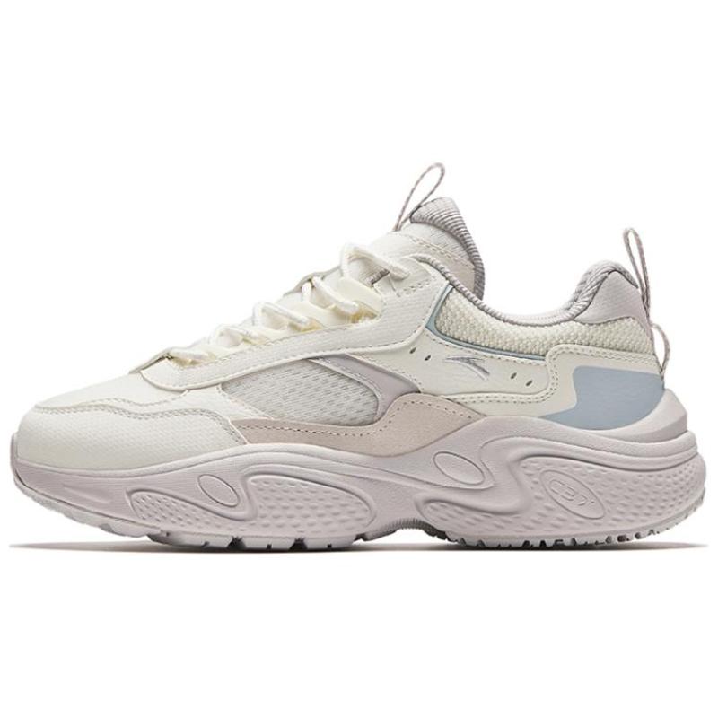Anta Stars Cushioning Wear-Resistant Low-Top Casual Shoes Women's White Gray Blue Sneakers