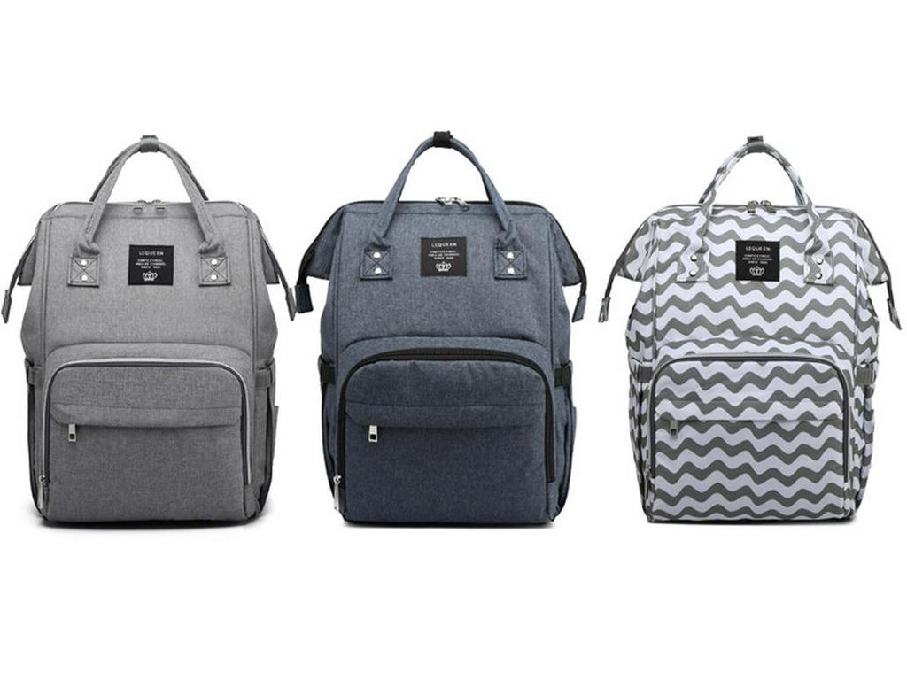 LEQUEEN Multifunctional Large Capacity Mummy Backpack with USB Charging for Moms and Babies