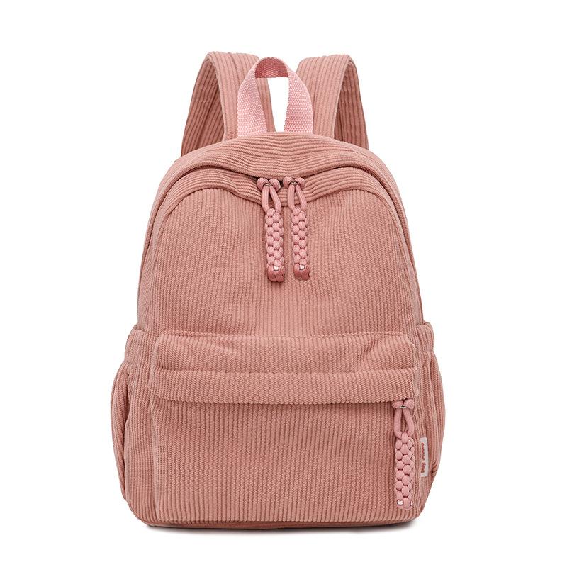 Student Small Backpack for Women Casual Velvet Backpack Casual Forest Solid Color Small Backpack