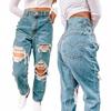 Spring Festival Retro Ripped Jeans for Women - European and American Style