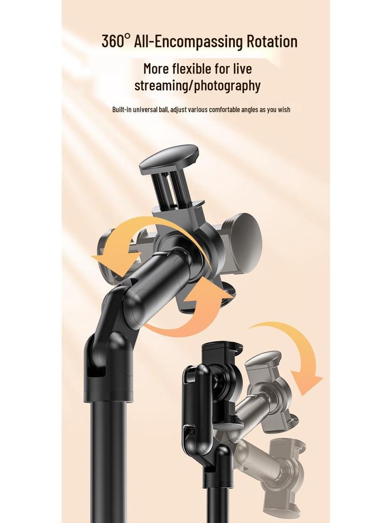 K83 Universal Multi-angle Magnetic Phone Holder for Live Streaming & Overhead Shots – Anti-shake, Telescopic, and Rotating Bracket