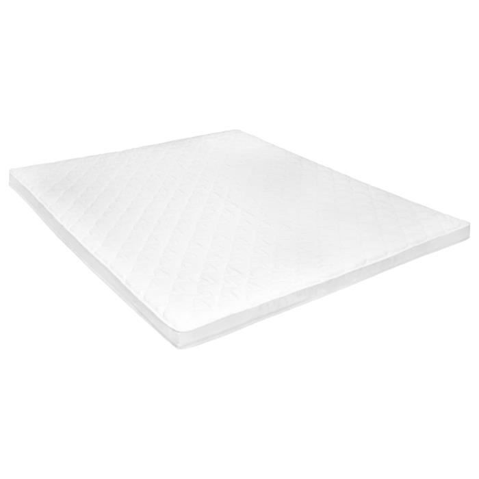 Sur-matelas - VIDAXL - 160 x 200 cm - Mousse froide - 6 cm - Déhoussable