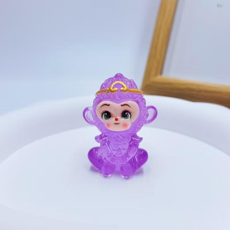 Svietiaci 3D Opičí kráľ Sun Wukong DIY Šperkové doplnky Malý darček Prívesok do auta