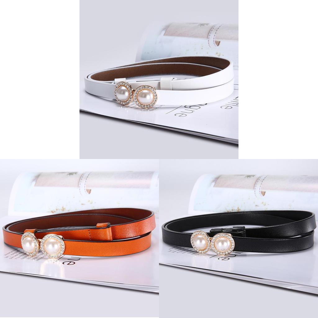 Product Category Womens Genuine Leather Belt With Pearl Decor For Casual Fashion And Elegant Styling