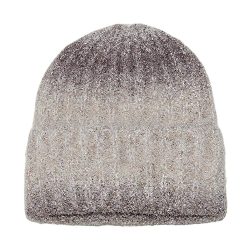 Autumn and winter pullover hat fashion versatile ear protection hat tie-dye gradual change color knitted hat winter hat women