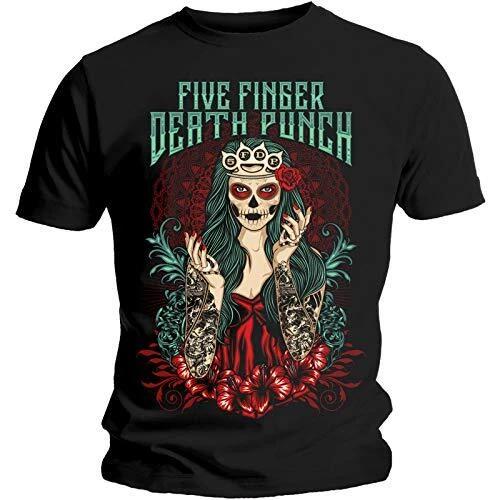 Official T Shirt Five Finger Death Punch  Lady Muerta  Day Of The Dead M S