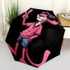 1pc Pink Panther Automatic Umbrella   8 Rib Portable Folding Black Iron Frame for Outdoor, Beach, Travel, Beach Umbrella 177