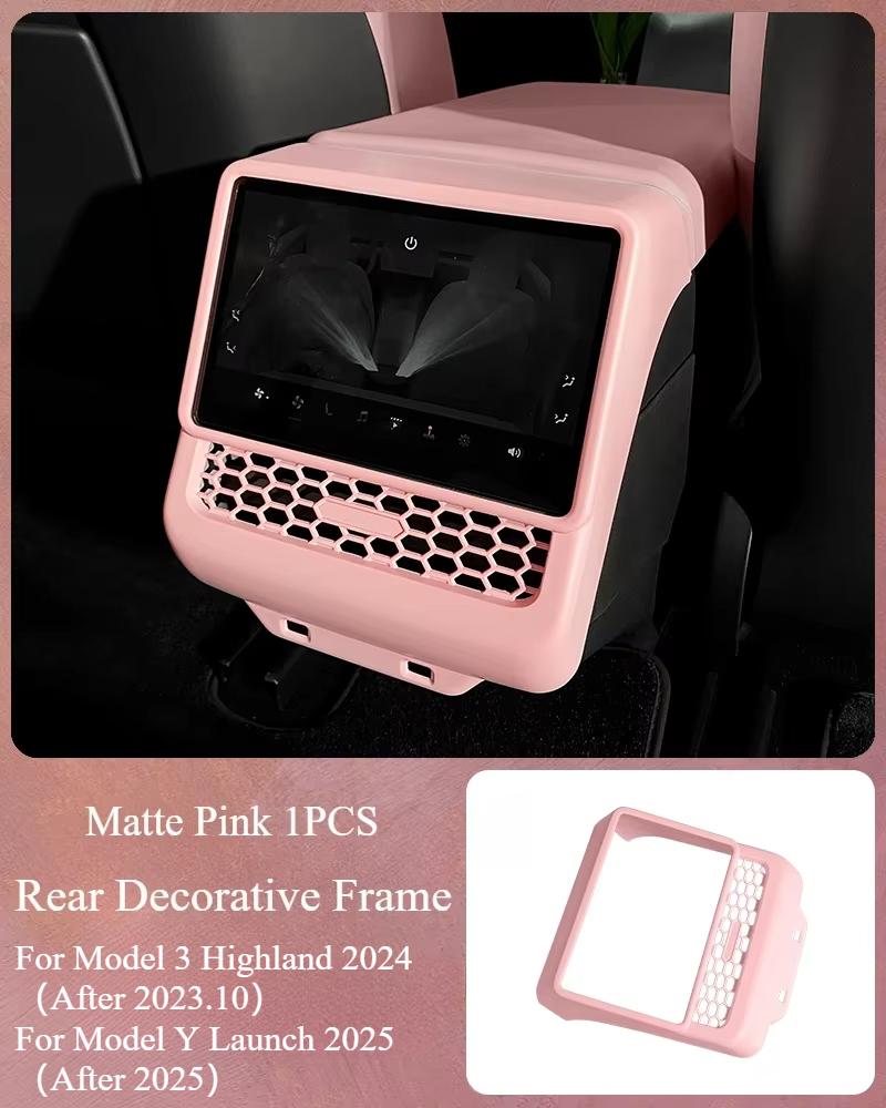 

Back Air Vent Trim Protective Cover for Tesla Model 3 Highland Model Y Juniper 2025 Rear Anti Kick Cover Rear Air Outlet Frame