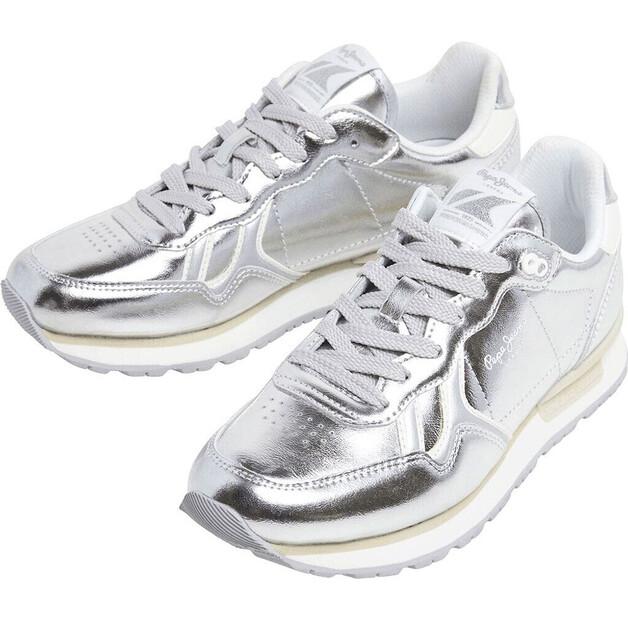 Кроссовки Pepe Jeans Snake Trainers Brit Silver W