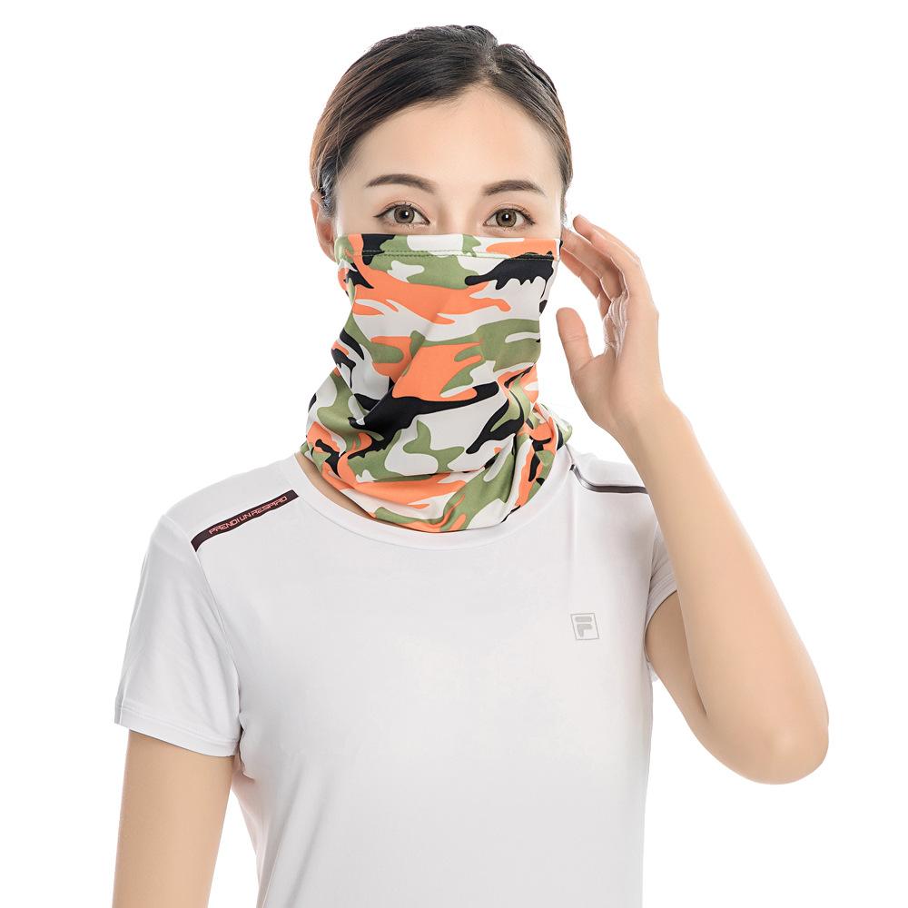 Summer Sunscreen Ice Silk Headscarf Outdoor Sunscreen Cycling Mask Breathable and Sweat-absorbing Multi-functional Fishing Magic Face Towel