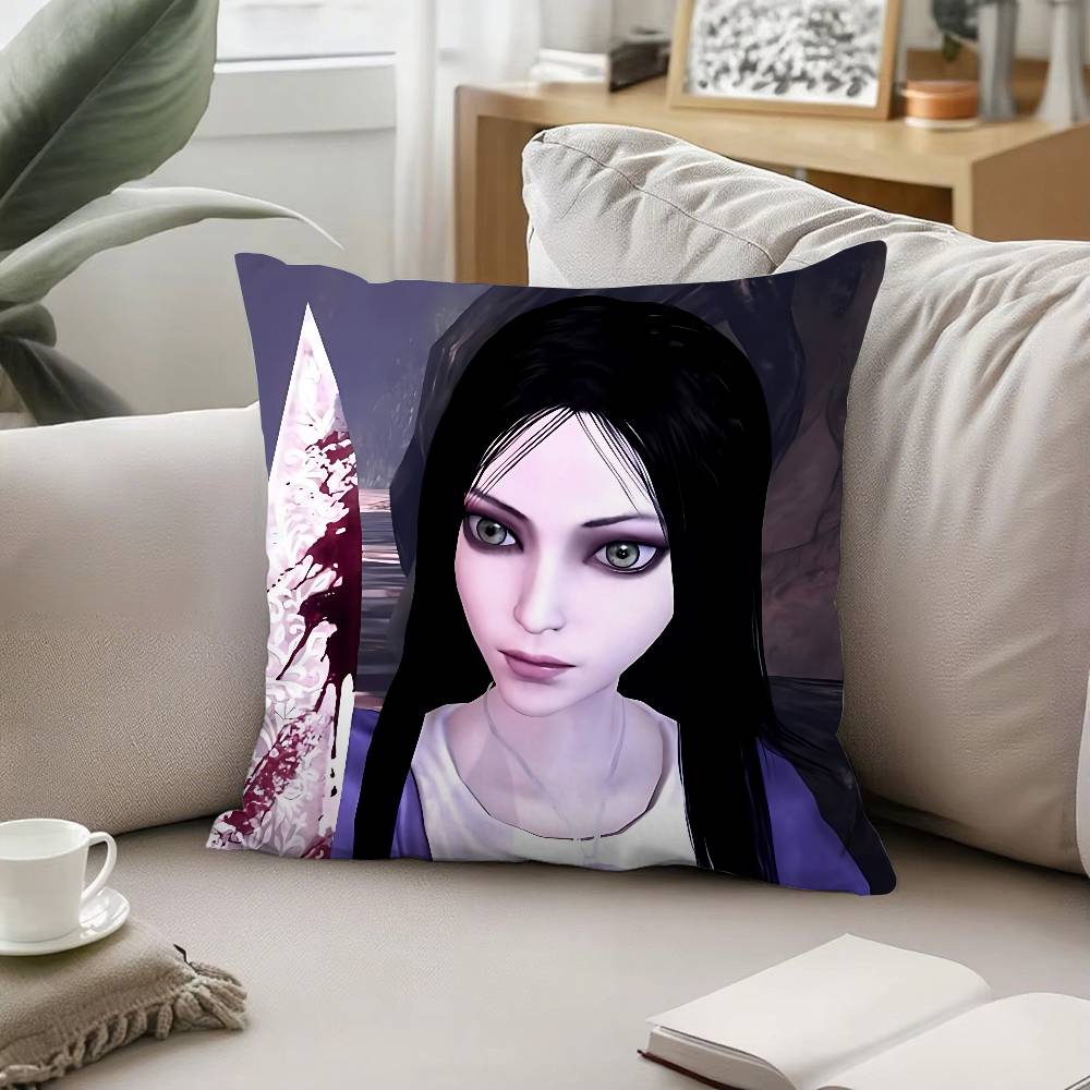Alice Madness Returns Throw Pillow Covers Pattern Cushion Cover Suitable For Sofa Bedroom Car Pillow Cover