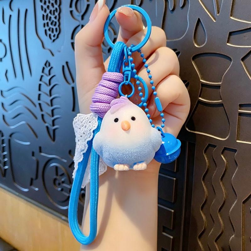 Porte-clés Perroquet en Peluche Résine avec Design d'Oiseau Mignon Pour Offrir
