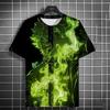 Japanese Graffiti Anime 3D Printed Fashionable Casual Short Sleeved Men's T-shirts - Soft Medium Stretch Polyester Fabric Summer Relaxed Fit Clothing