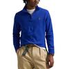 Polo Ralph Lauren Einfarbiges Poloshirt mit kleinem Pony-Logo, halbem Reißverschluss und langen Ärmeln für Herren, Oberteile, Blau 710671929-067