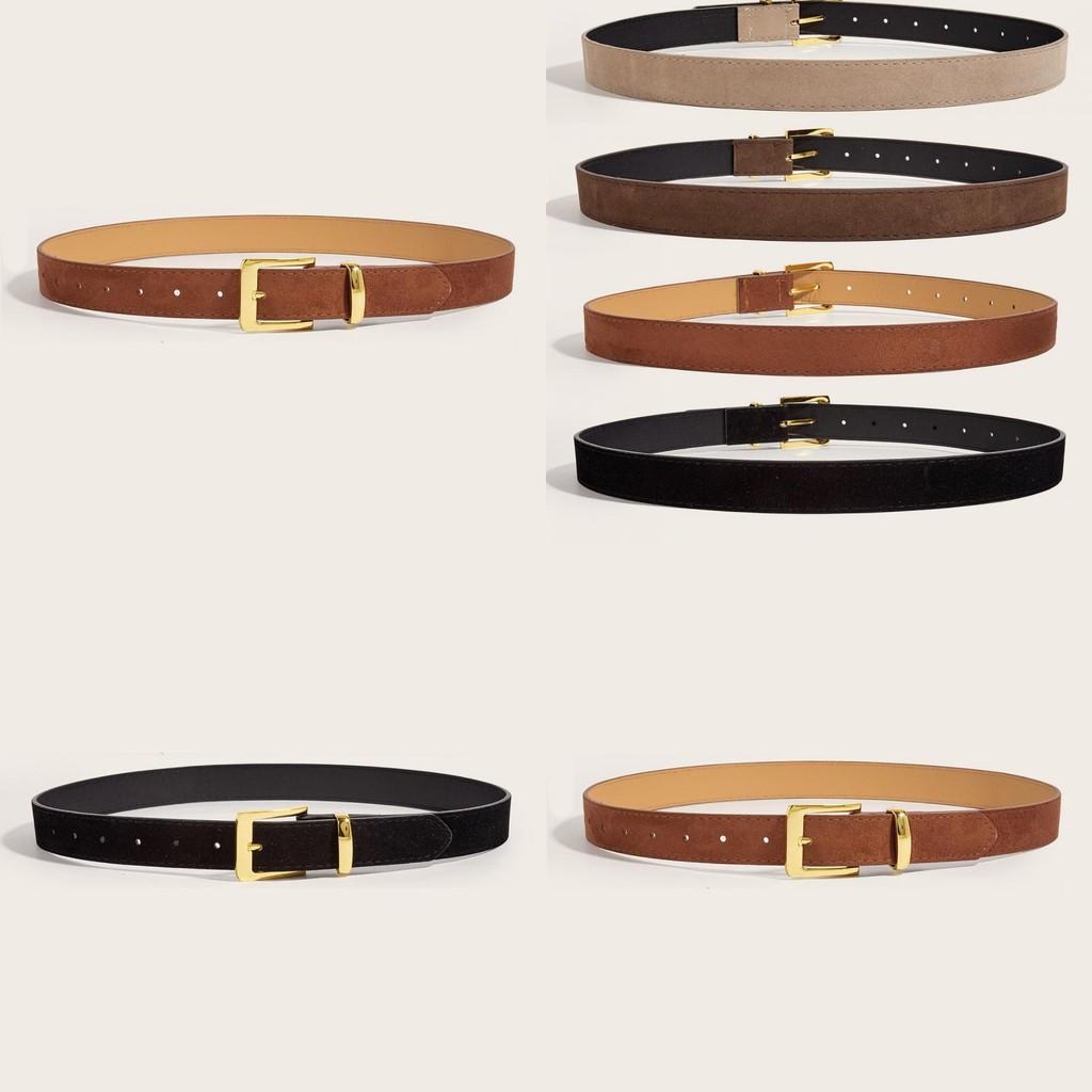 Women Slim Pu Belt With Alloy Buckle And Fashionable Design For Spring