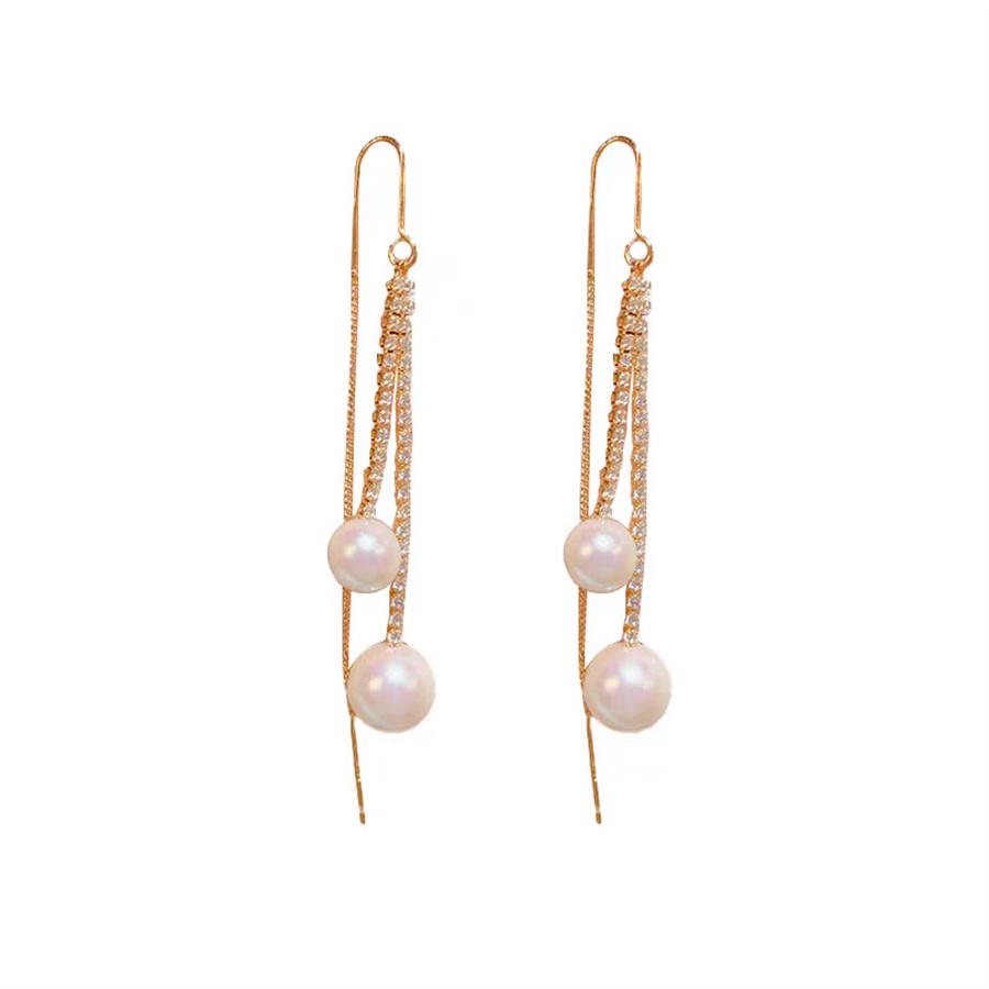 Student Pearl Diamond Earrings Suitable for Party Gifts Earrings
