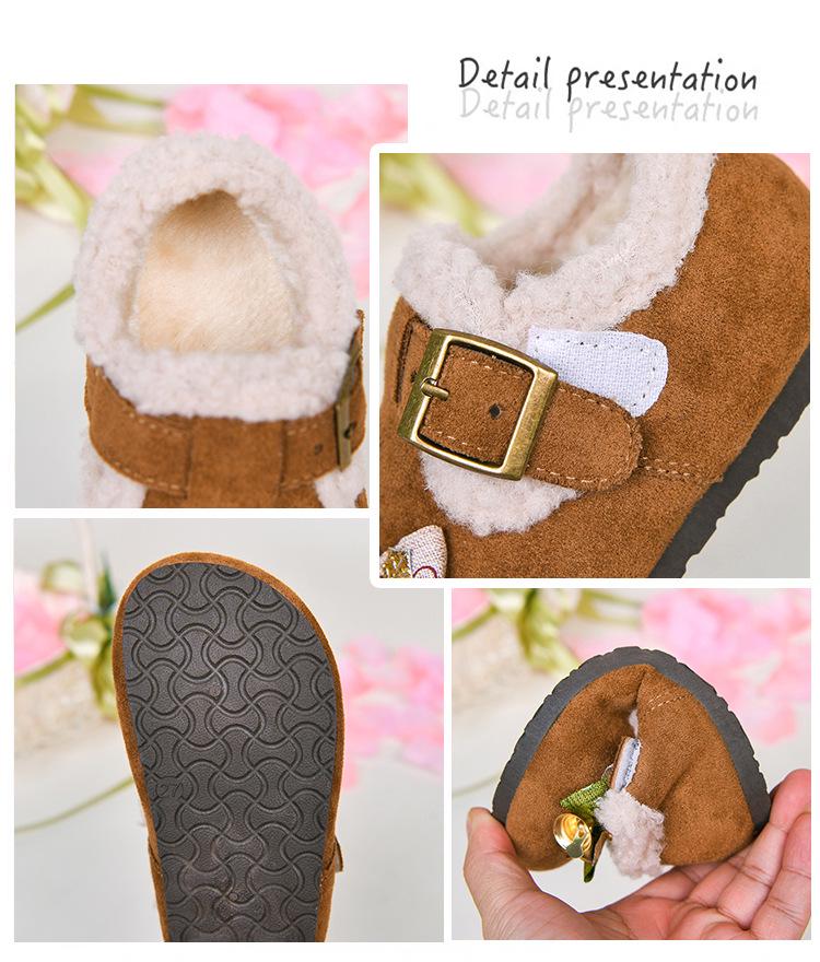 Women's 2025 New Cartoon Fluffy Birkenstock Snow Boots with Thick Sole - Warm and Full Coverage Cotton Shoes