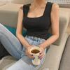 Women's Early Autumn Square Collar Slim Camisole - Korean Style Versatile Top