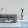 Crystal Golf Ball Metal Resin Figurine Modern Sculpture Ornament for Desk Hallway Fireplace Bedroom