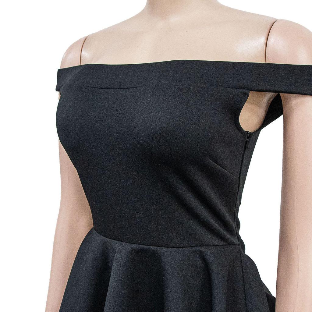 X6293 Fashion Women's Solid Color Sleeveless Ruffle Short Dress