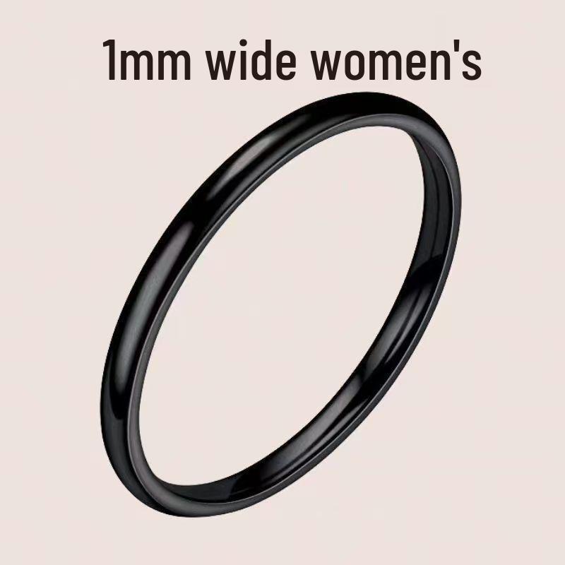 Women's Stainless Steel 2mm Minimalist Ring - Non-Fading Titanium Steel Fashion Accessory