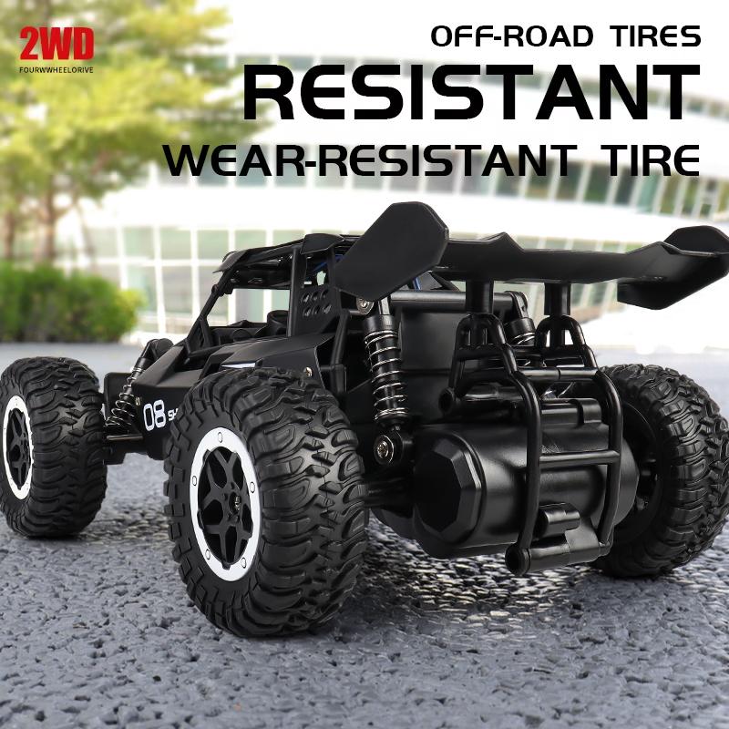 1:16 2.4Gh Model RC Car With LED Lights 2WD Off-road Remote Control Climbing Vehicle Outdoor Cars Toys for Boys Girls Gifts
